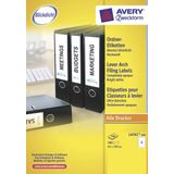 Ordnerrugetiket Avery 192x61mm wit 100 vel 4 etiketten per vel