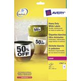 Weerbestendig etiket Avery 99,1x38,1mm 20 vel 14 etiketten per vel