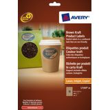 Produktetiket Avery 63,5x42,3mm bruin 20 vel 18 etiketten per vel