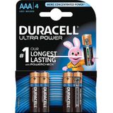 Duracell batterijen Ultra Power AAA, blister van 4 stuks