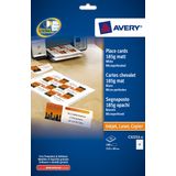 Tafelkaarten Avery 110x40mm 185gr wit 25 vel 4 kaarten per vel