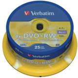 Verbatim DVD rewritable DVD+RW, spindel van 25 stuks
