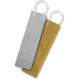 Folia papieren kraft zak voor flessen, 110 g/m², goud en zilver, pak van 6 stuks