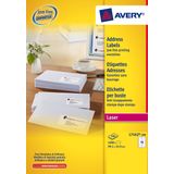 Adresetiket Avery QuickPeel 99,1x33,9 wit 100 vel 16 etiketten per vel