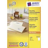 Etiket Avery ILK 210x297mm recycled 100 vel 1 etiketten per vel wit
