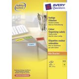 Etiket Avery ILK 105x37mm 100 vel 16 etiketten per vel geel