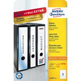 Ordnerrugetiket Avery 297x61mm wit 25 vel 3 etiketten per vel