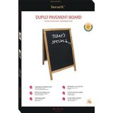 Securit stoepbord Duplo ft 55 x 85 cm, teak