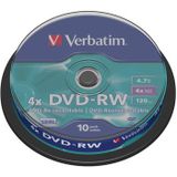Verbatim DVD rewritable DVD-RW, spindel van 10 stuks