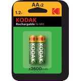 Kodak rechargeable Ni-MH AA battery 2600mAh blister 2