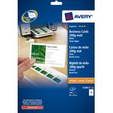 Visitekaartjes Avery 85x54mm 200gr wit 10 vel 10 kaarten per vel