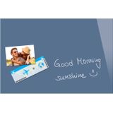Glasmagneetbord Be!Board gepoederd blauw 600x400x9mm incl. 2 magneten