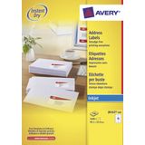Inkjetetiket Avery 99,1x33,9mm wit 100 vel 16 etiketten per vel