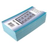 Garderobeblokken nummers van 501 t.e.m. 1.000, blauw