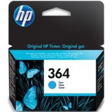 HP inktcartridge 364, 300 pagina's, OEM CB318EE#301, cyaan, met beveiligingssysteem
