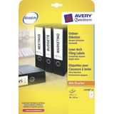 Ordnerrugetiket Avery 192x38mm wit 25 vel 7 etiketten per vel