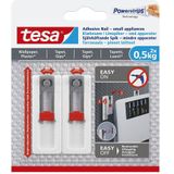 Tesa Klevende Spijker, draagkracht 0,5 kg, kleine apparaten, behang en pleisterwerk, 2 spijkers, 3 strips