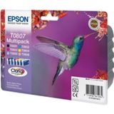Epson inktcartridge T0807, 510 pagina's - OEM: C13T08074011, 6 kleuren