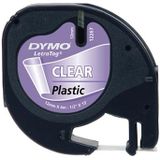Dymo LetraTAG plastic tape 12 mm, transparant