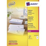 Avery L7173, Verzendetiketten, Laser, Ultragrip, wit, 100 vellen, 10 per vel, 99,1 x 57 mm