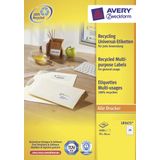 Etiket Avery ILK 70x36mm recycled 100 vel 24 etiketten per vel wit
