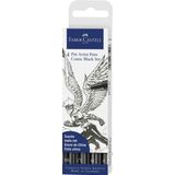 Tekenstift Faber-Castell Pitt Artist Pen Comic 4-delige etui zwart