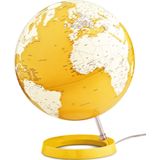 Globe Bright Yellow 30cm diameter kunststof voet met verlichting