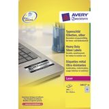 Laseretiket Avery 96x50,8mm 20 vel 10 etiketten per vel zilver