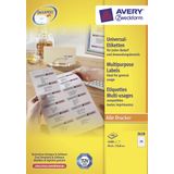 Etiket Avery ILK 64,6x33,8mm 100 vel 24 etiketten per vel wit