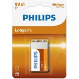 Philips Longlife Zinc 9V/6F22 blister 1