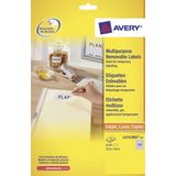 Etiket Avery ILK 25,4x10mm wit NP 25 vel 189 etiketten per vel