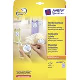 Etiket Avery ILK 10mm rond NP 25 vel 315 etiketten per vel wit