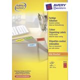 Etiket Avery ILK 105x37mm 100 vel 16 etiketten per vel rood