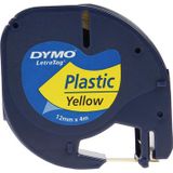 Dymo LetraTAG tape 12 mm, plastic geel