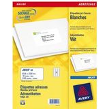 Inkjetetiket Avery 63,5x33,9mm wit 10 vel 24 etiketten per vel