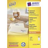 Etiket Avery ILK 70x41mm 100 vel 21 etiketten per vel wit