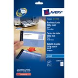 Visitekaartjes Avery 85x54mm 260gr wit 25 vel 8 kaarten per vel