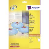 CD etiket Avery 117mm fullsize wit 25 vel 2 etiketten per vel
