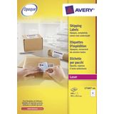 Verzendetiket Avery QuickPeel 99,1x93,1 wit 100 vel 6 etiketten per vel