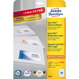 Etiket Avery ILK 48,5x25,4mm 25 vel + 5 vel extra 40 etiketten per vel wit