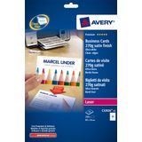 Visitekaartjes Avery 85x54mm 270gr wit 25 vel 10 kaarten per vel