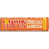 Tony's chocolonely chocolade, reep van 47 gram, melk karamel zeezout