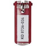 Durable sleutelhanger Key Clip, rood, pak van 6 stuks