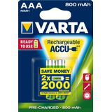 Varta Rechargeable NimH AAA/HR03 800mah blister 2
