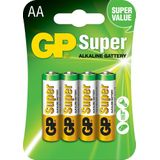 GP Super Alkaline AA/LR6 blister 4