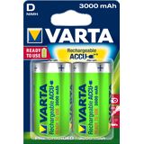 Varta Rechargeable NimH D/HR20 3000mah blister 2