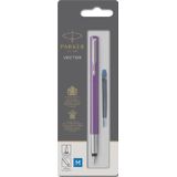 Parker vulpen Vector, medium, op blister, paars