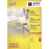 Etiket Avery ILK 105x148mm 100 vel 4 etiketten per vel rood