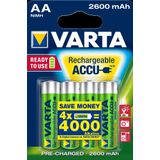 Varta Rechargeable NimH AA/HR6 2600mah blister 4