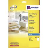 Adresetiket Avery 210x297mm transparant 25 vel 1 etiket per vel